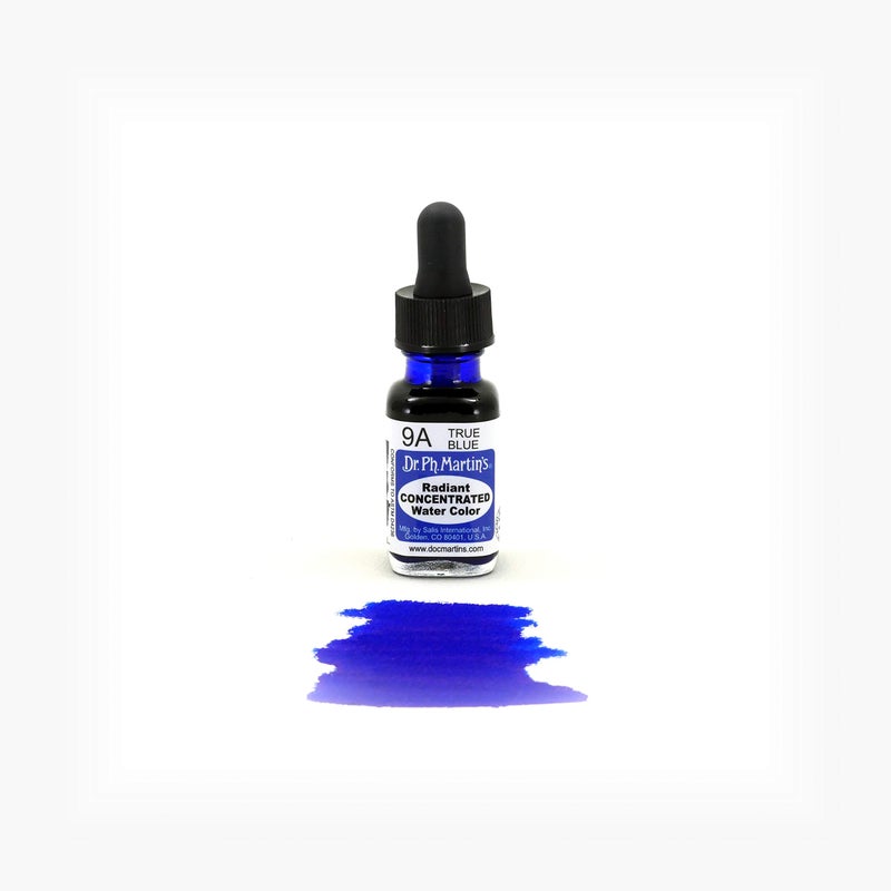 Dr. Ph. Martin's Radiant Concentrated Water Color, 0.5 oz, True Blue (9A) - Image 2